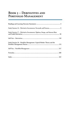 CFA. Level 2 Book 5: Derivatives and Portfolio Mangement 2015