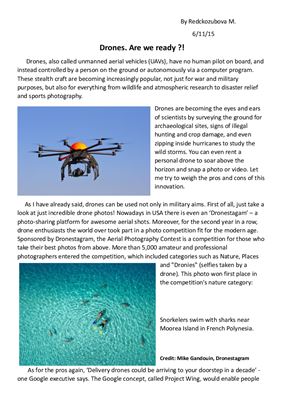 Essay. Drones. Are we ready?