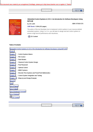Embedded Control Systems in C/C++