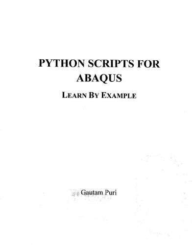 Python Scripts for ABAQUS: Learn by Example