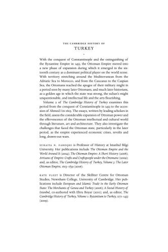 The Cambridge History of Turkey. Volume 2. The Ottoman Empire as a World Power, 1453-1603