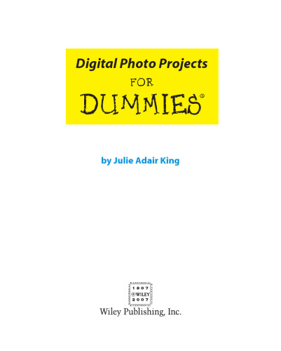 Digital Photo Projects for Dummies