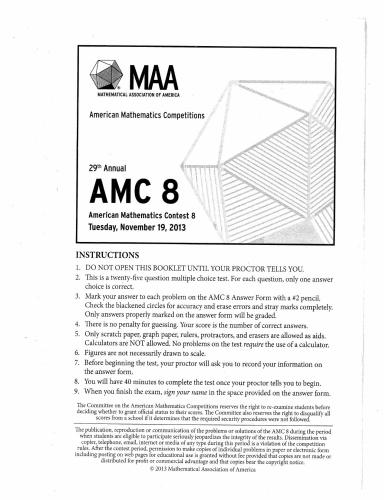 American Mathematics Contest 8 (AMC 8) 2013