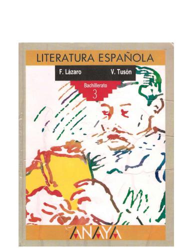 Literatura española. Bachillerato 3