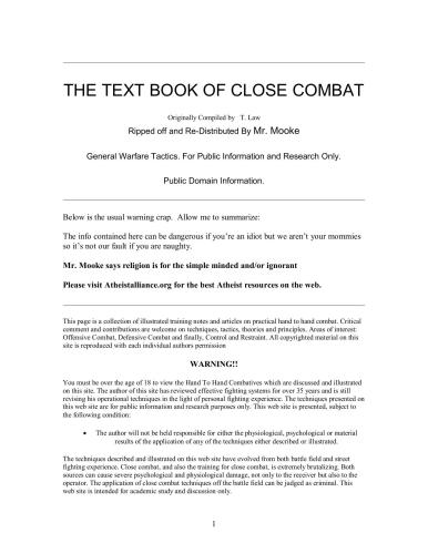 The Text Book of Close Combat