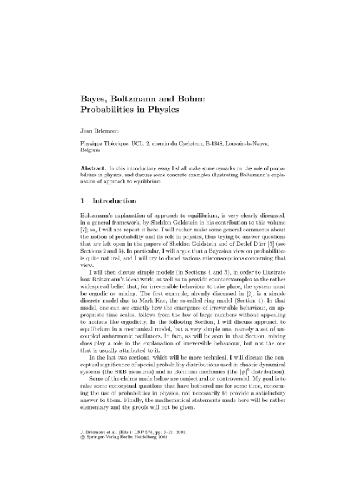 Probabilities in physics