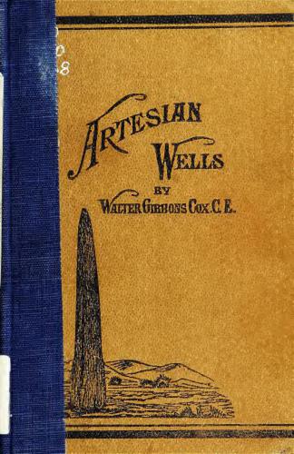 G. Artesian wells as a means of water supply.