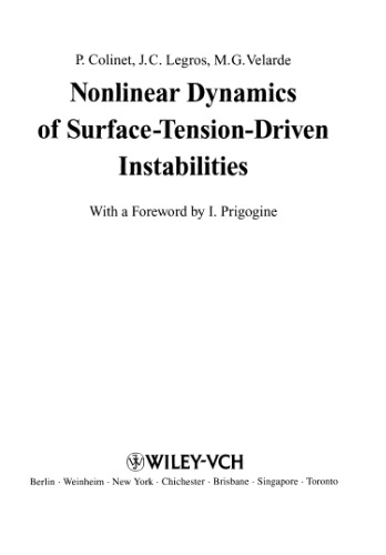 Nonlinear dynamics of surface-tension-driven instabilities
