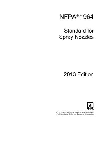 NFPA 1964:2013 Standard for Spray Nozzles