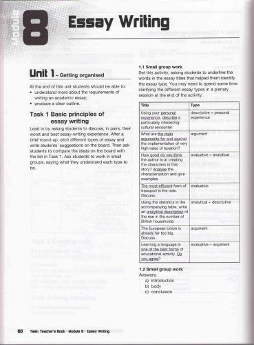 Essay Writing Teacher's Book