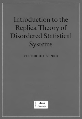 Introduction to the Replica Theory of Disordered Statistical Systems