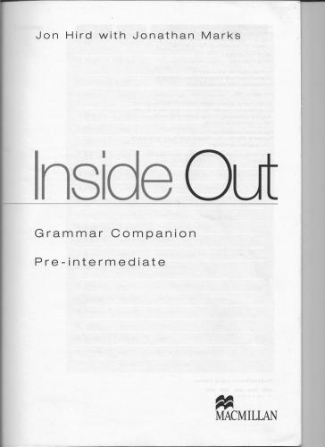 Inside Out Pre-Intermediate Grammar Companion