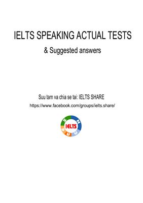 IELTS speaking recent actual test