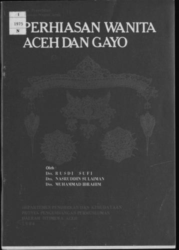 Perhiasan Wanita Aceh dan Gayo
