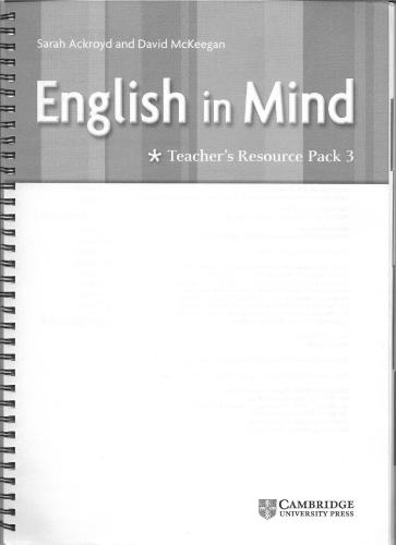 English in Mind 3. Teacher's Resource Pack