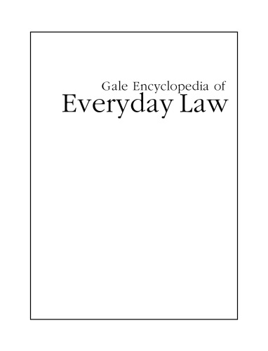 Gale Encyclopedia of Everyday Law