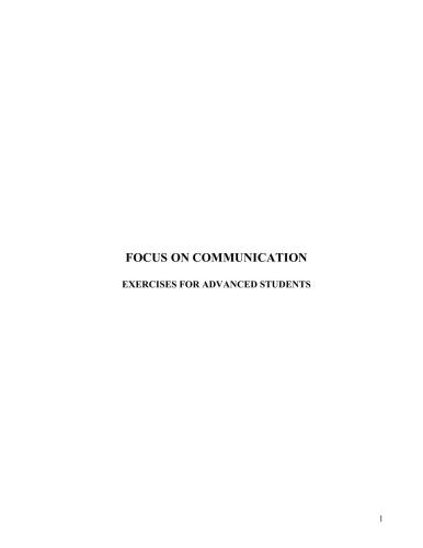 Focus on Communication