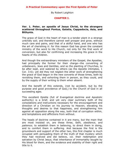 The epistle of Peter