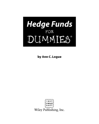 Hedge Funds For Dummies