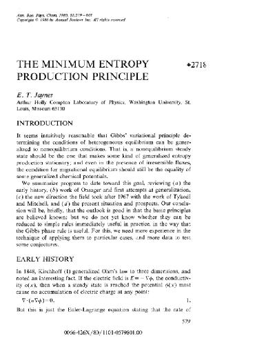 Minimum entropy production principle