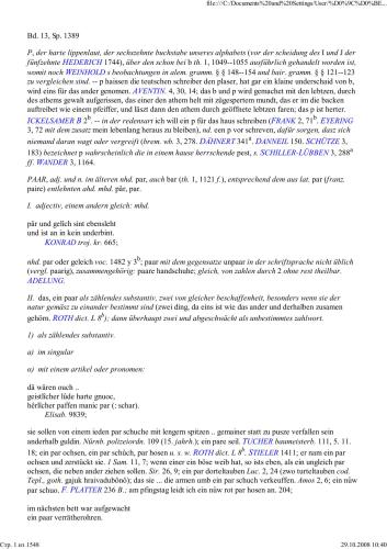 Das Deutsche Wörterbuch / Buchstabe P