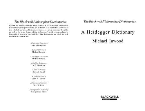 A Heidegger Dictionary