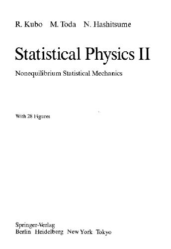 Statistical physics II: Nonequilibrium statistical mechanics