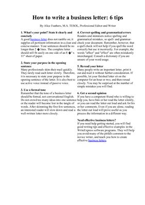 How to Write a Business Letter: 6 Tips