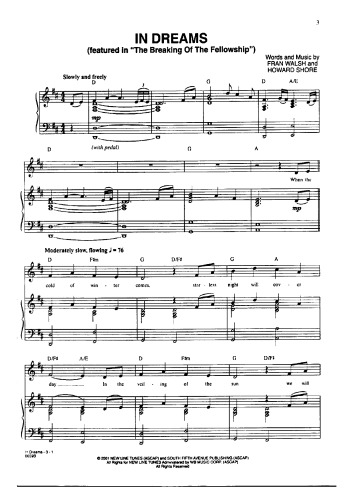 Властелин Колец (Lord Of The Rings). Ноты к саундтрекам по I и II части