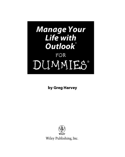 Manage Your Life with Outlook for Dummies