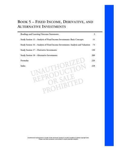 CFA Level 1 Schweser Study Notes 2009 Book 5