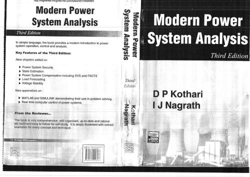 Modern Power Systems Analysis