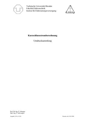 Kurzschlussberechnung nach VDE 0102