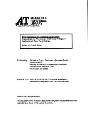 Colin Small Hydropower for Asian Rural Development