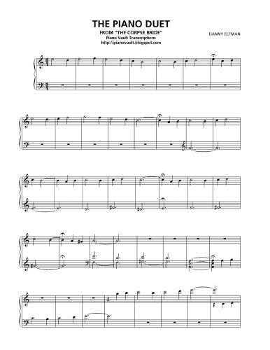 The Piano Duet from the Tim Barton`s The Corpse Bride