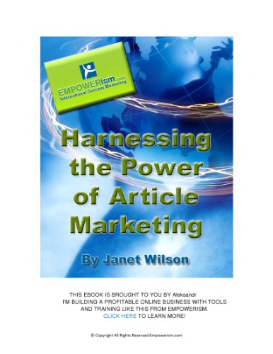 Harnessing the Power of Article Marketing!