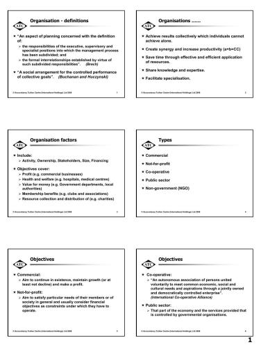ACCA Paper F1 Accountant in business