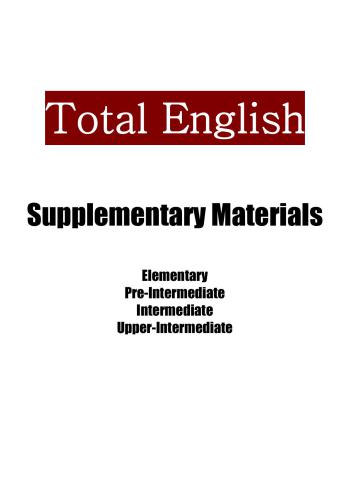 Total English Supplementary Materials