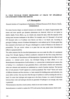 Cold nuclear fusion mechanism at crack tip spearhead located deep under the ground