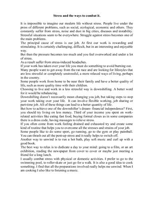 Stress and the ways to combat it