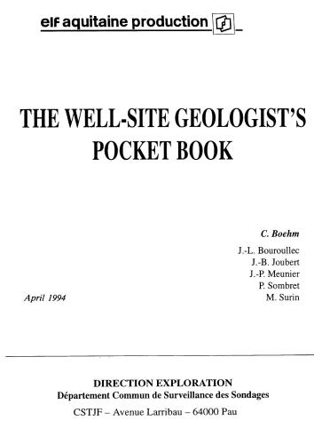 The Well-Site Geologist's Pocket Book