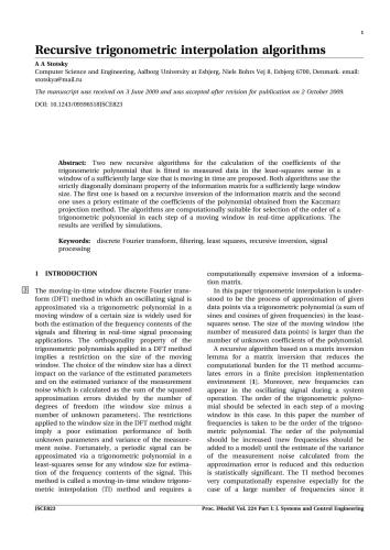 Recursive trigonometric interpolation algorithms