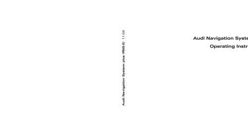 Audi Navigation System plus (RNS-E) 11.04