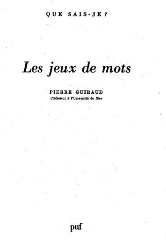 Les jeux de mots