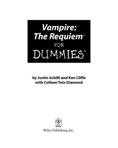 Vampire: The Requiem For Dummies