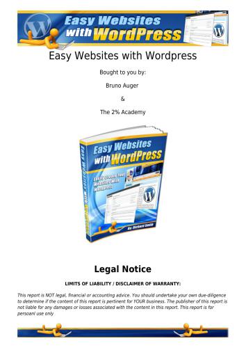 Easy websites with Wordpress