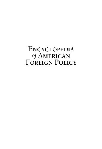 Encyclopedia of American Foreign Policy - A-D (Chronology)