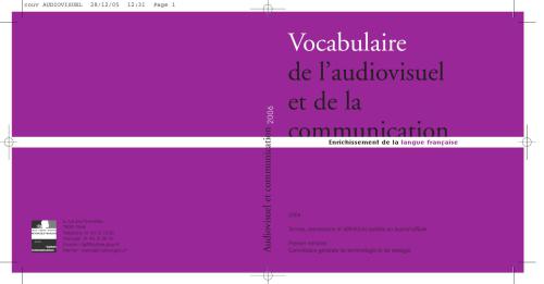 Vocabulaire de l'audiovisuel et de la communication