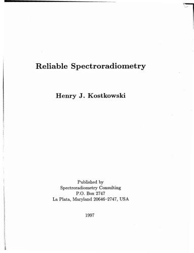 Reliable Spectroradiometry