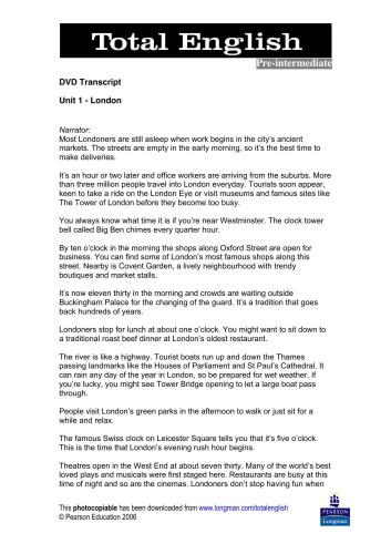 Total English Pre-intermediate (Video, transcript +TB)